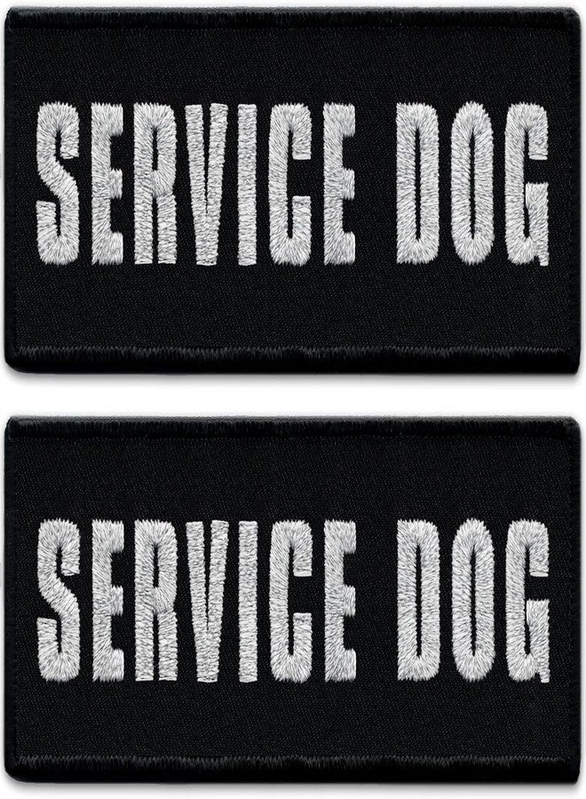 Laughing Lizards Service Dog Vest Patches (2-Pack) - Highly Reflective Embroidered Patches for Harness in 3 Sizes (Medium 4.5" x 1.5") - Image 1